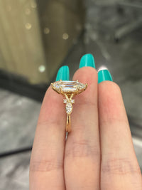 For brittany johnson 14k solid yellow gold 2 carat dutch marquise with 0.242ct side stones ring