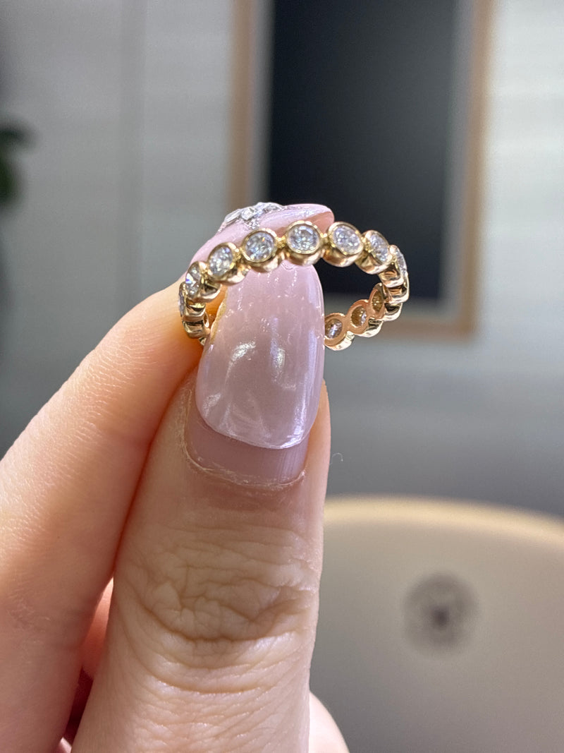 For Devon 14k Gold full  bezel band 0.985ct(Final Payment )