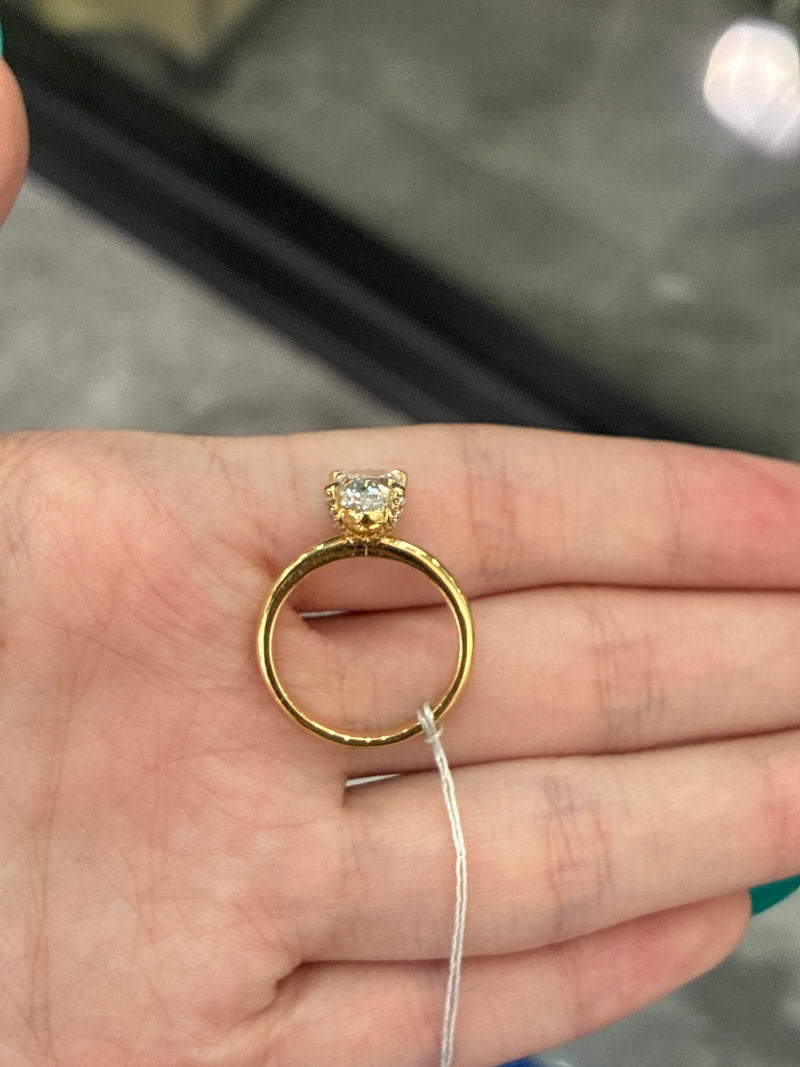 Deposit For danimals_g 14k yellow solid gold 2.22ct oval D VVS2 with 0.075 hidden halo