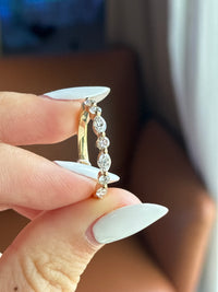 For Sukhveer 14k solid yellow gold marquise & round mixed shape wedding band 0.63ct