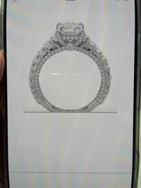 Remaining Balance for Glittery Vision 14K solid white gold 3.5ct 4g