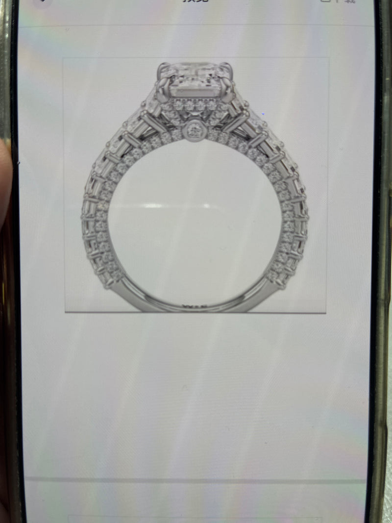Remaining Balance for Glittery Vision 14K solid white gold 3.5ct 4g