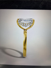 for Ann Customization（2.15ct oval E/vs 18k yellow gold and 18k white gold ring）Half deposit