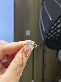 For Melody, 4ct Radiant Lab Diamond Ring,E/VS1