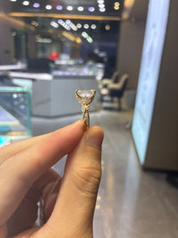 For Maurilio Tomaz Emerald cut solitaire ring 14K solid yellow gold E/VS1 size US 7