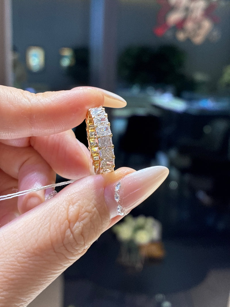 For user4382884, Radiant Full eternity band, 4.29ct, 18k gold