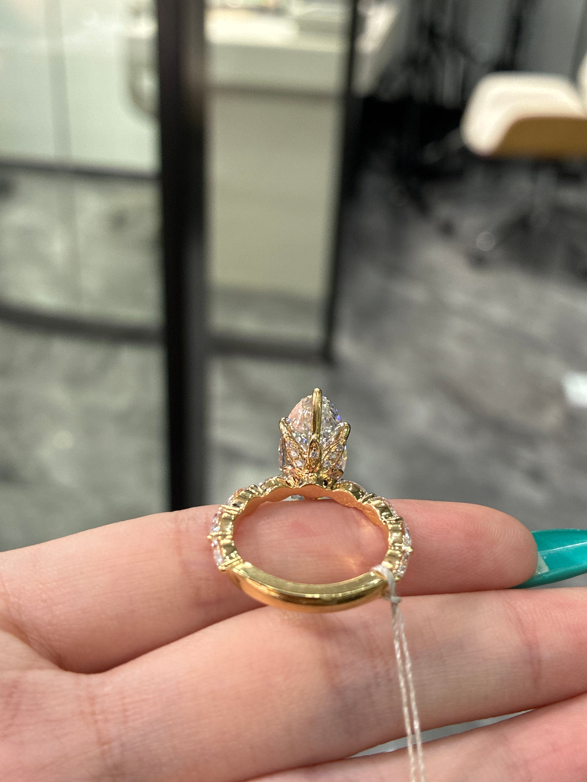Deposit for skin.co.byreina 18K yellow solid gold 5carat Marquise E VS1 with 1.06 carat marquise band(Free Engraving)