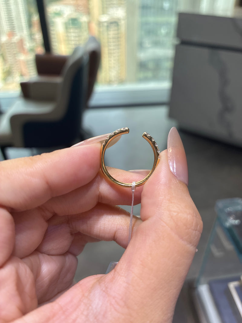 For Aly custom open band 14k