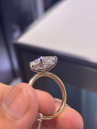 For trcay dang custom （14k yellow gold 2ct Radiant D vvs2 Ring）