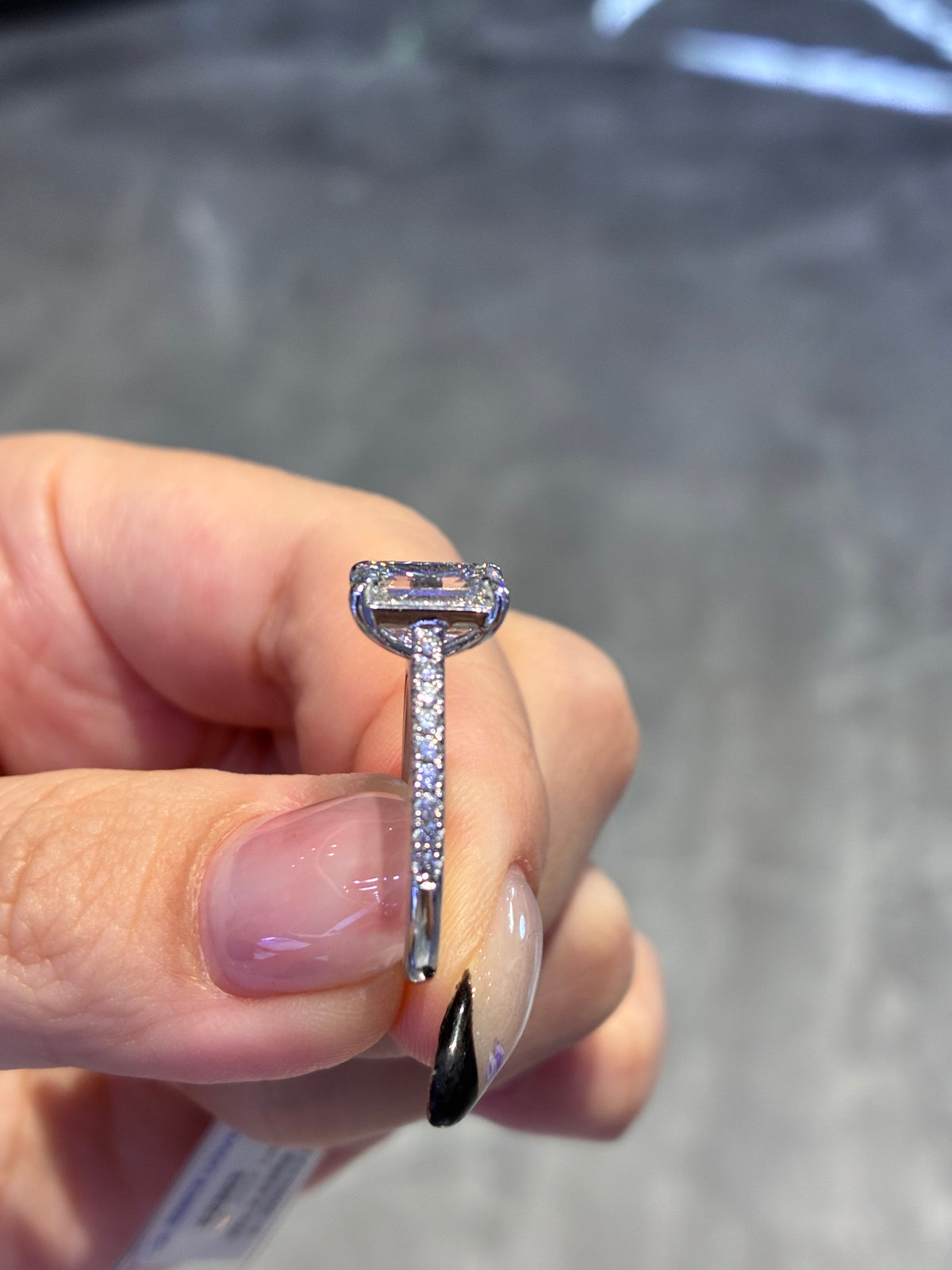 Deposit for iam_Adwoaa, 14K White gold 2ct emerald cut ring