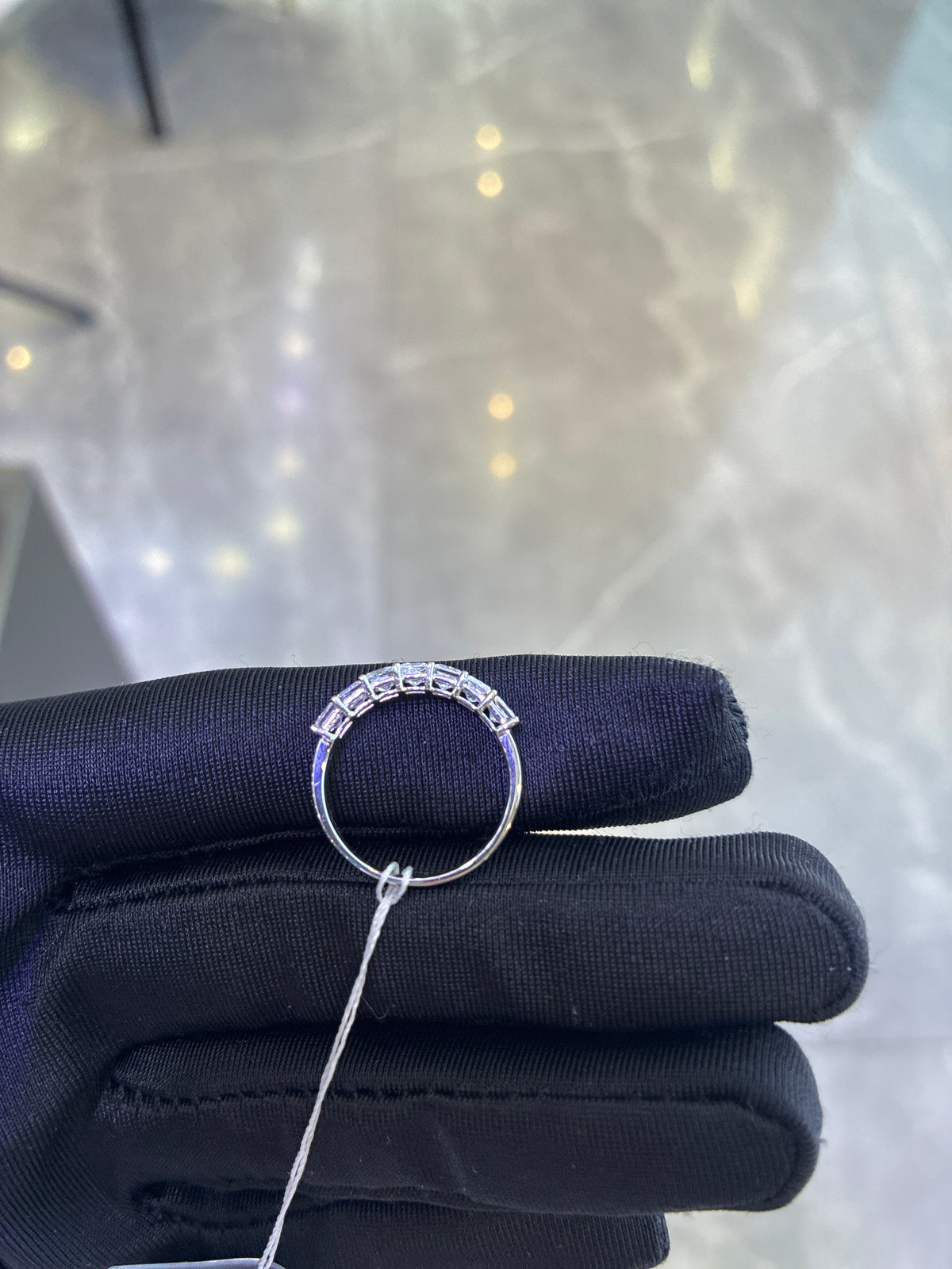 Retainer For Kai 14K yellow 3.02ct princess cut E/VS1 with hidden halo and half pave, with half pave princess cut band(free engraving)