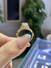 For ME, Deposit for 3.03ct +1.08ct Oval Lab Diamond Ring, D/VS1, 14k yellow gold