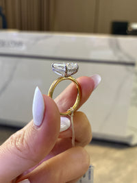 For Bsanders 18k solid gold 4ct E/VVS2 with 0.147ct hidden halo(pay the price difference)