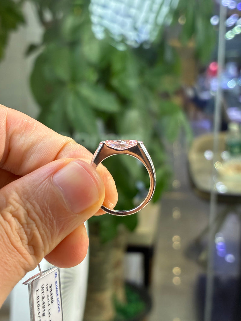 Deposit For Abbie, 1ct pink marquis diamond in 14k yellow gold, East west setting