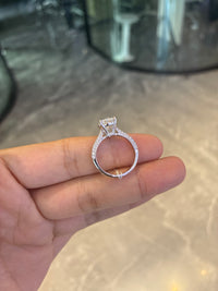 For Nancy platinum ring with 3.320ct D vvs2 diamond And 0.480ct side stones