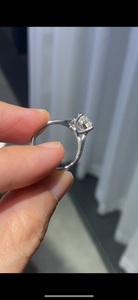 For Mr.Lozano 4 Claws Round Brilliant Cut Wedding Ring//2.010ct Round center stone//D/VVS2//US Size 6.5