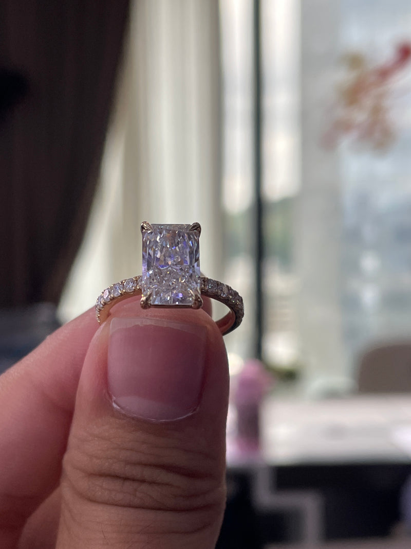 Half Deposit For Abby Rivera3.08ct EVS1 Radiant Cut in 14k