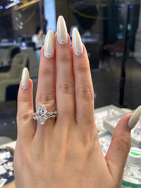 Deposit for DirtDiamondz,          •14k solid yellow gold 4carat marquise E/VVS2, with 0.914ct marquise bubble band and hidden halo(prong in white gold)                   •14k solid yellow gold marquise&round mixed bubble wedding band 0.54ct (IGI&GIL)