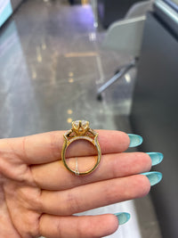 Deposit For Gattara 18K yellow gold 5.01ct Marquise cut E VS1 with 0.817 side stones ring