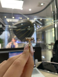 Deposit for spaghetti 14k 3ct yellow gold marquise cut diamond ring, tulip and cathedral style,E/VVS2