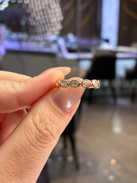 For Nic, deposit for full oval bezel eternity band, total aroudn 1ct in 14k yellow gold, DE/VS-VVS