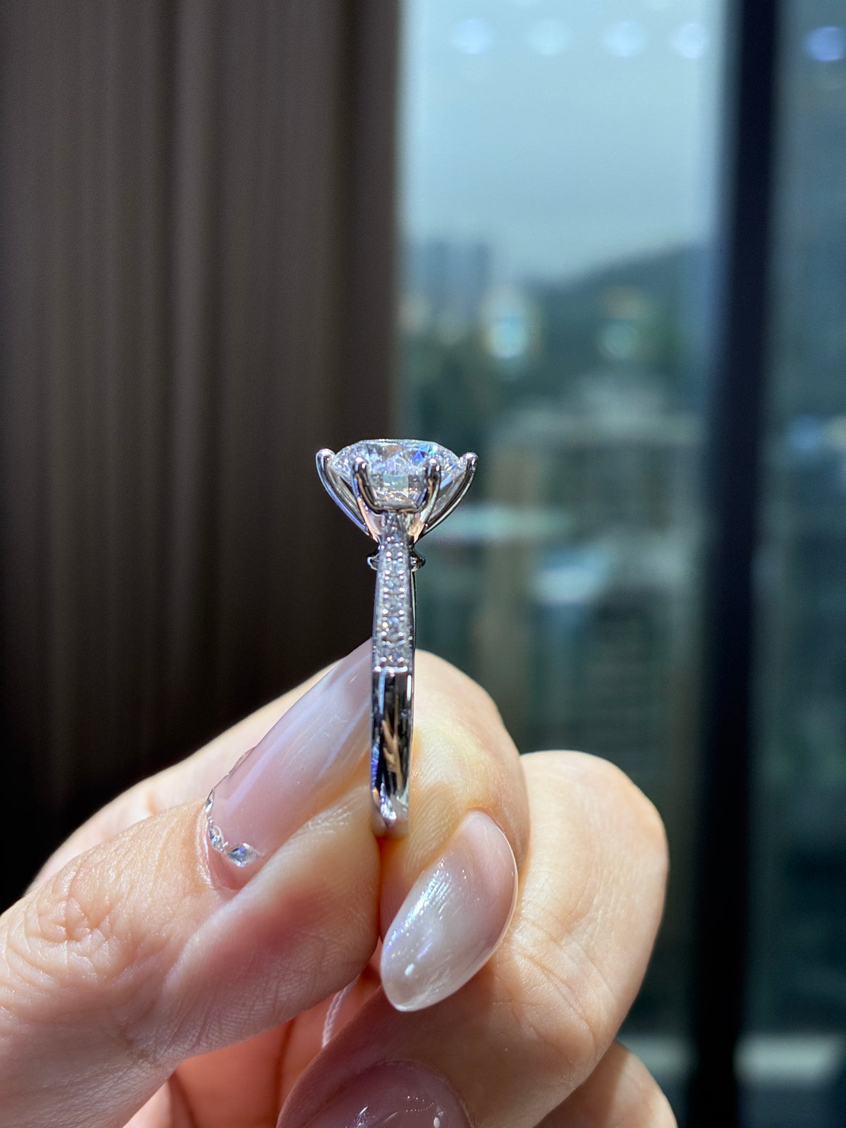 For placeyabby, 3.07ct+0.114ct Round Solitaire Lab Diamond Ring, E/VS1,18k white gold