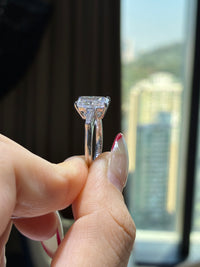 For Becky,2.5ct+0.386ct Radiant Three-stone Lab Diamond Ring