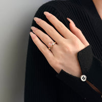 2.05-carat pear-shaped lab-grown pink diamond ring in 14k gold