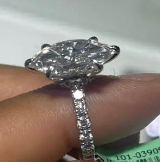 Deposit for TWA Custom-Made 5ct Marquise Cut with hidden halo and páve band