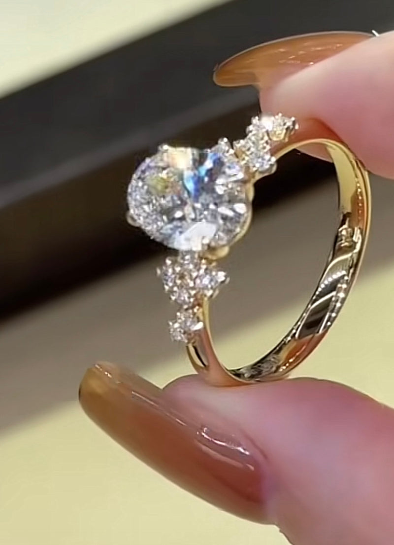 For Praks 2.2mm band 18k yellow size 7 2ct diamond with F/vs1 customize