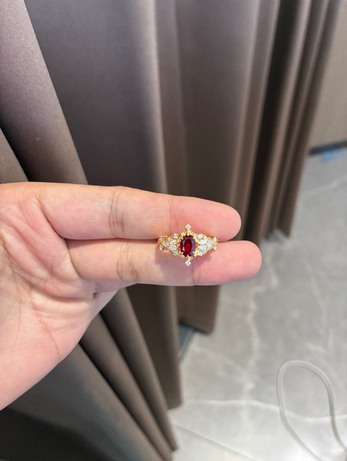Remaining balance for Gelencita 18k yellow gold ring with 1ct ruby