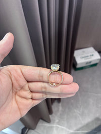 For Tissa 18k yellow gold ring with 8.280ct main diamond And 0.32ct side diamond