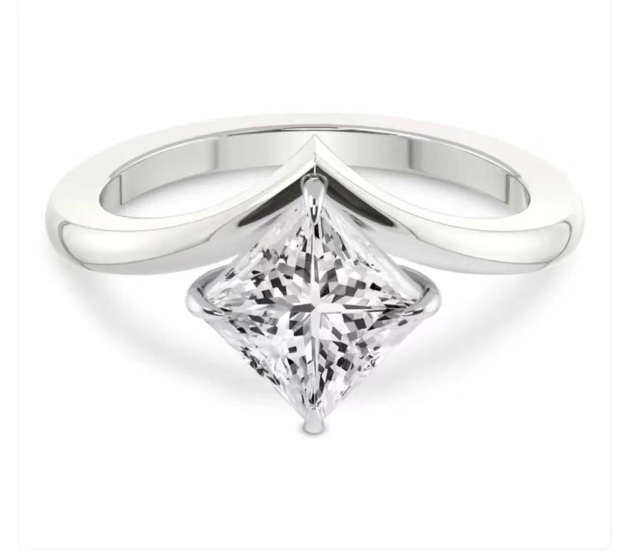 Deposit for Lindsay platnium setting in 3:1. Round cut with low setting and hidden halo 2. Radiant cut with micro pave and hidden halo 3. Princess cut star setting with hidden halo