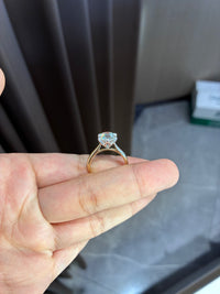 remaining balance For Justin 14k Yellow gold ring With 3ct E vvs2 Round diamond