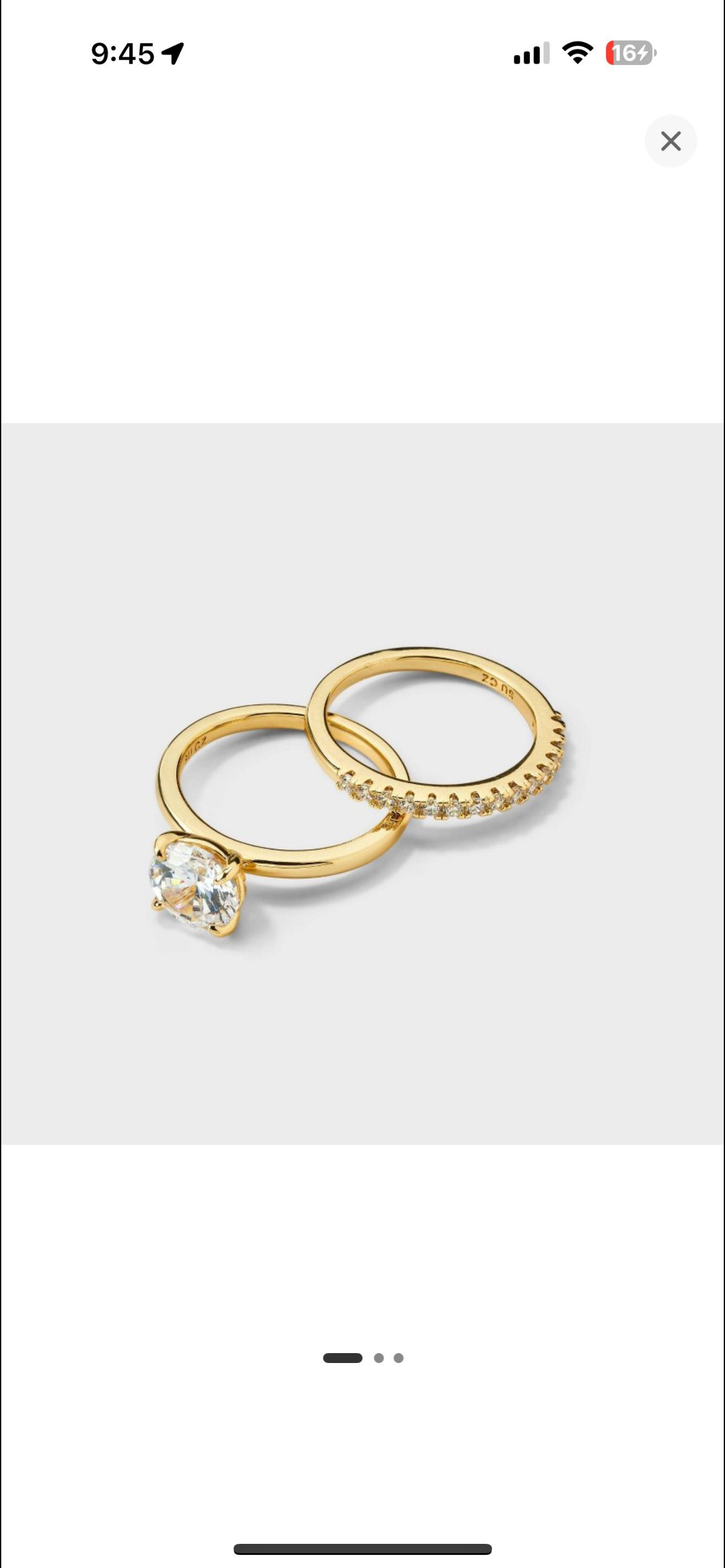 For GlpLoca, deposit 14k yellow gold ring with 2ct D VVS2 round diamond And 14k yellow gold band