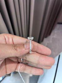 For Tracy Lew 14k white gold 2ct princess cut pave band