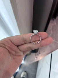 For Doctor Dee 14k white gold with 3CT Oval diamond ring