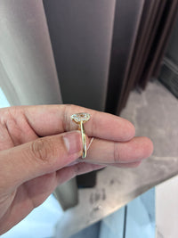 For daria 14k yellow gold ring with 3.03ct main diamond And 0.113ct side diamonds