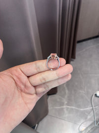For user 14k white gold ring with 4ct pink diamond And 0.420ct side diamonds