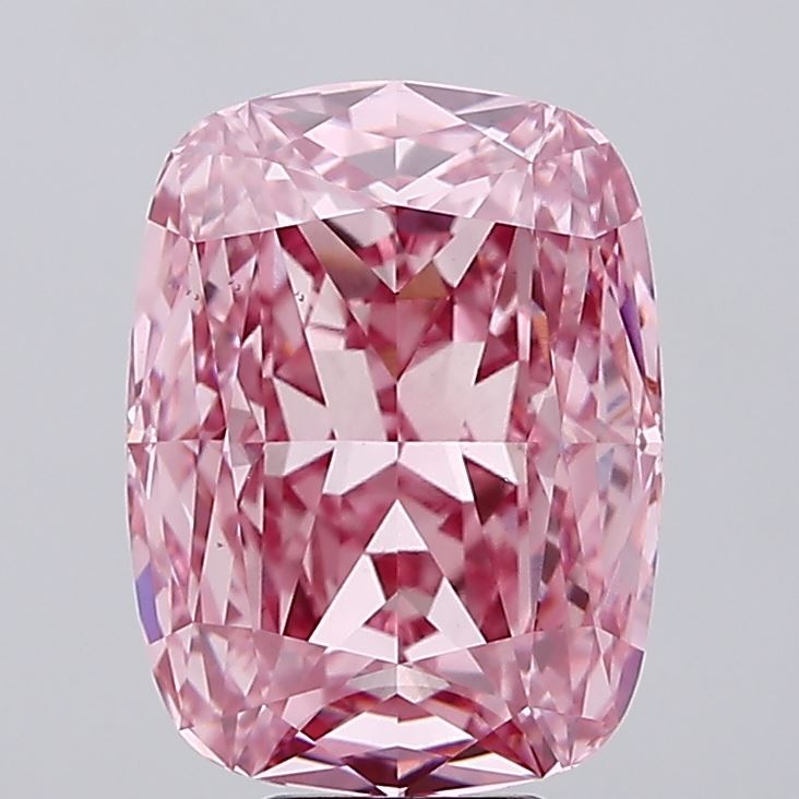For ET 10.16CT Pink Cushion Diamond And 10.08CT Blue Diamond Total two Diamonds