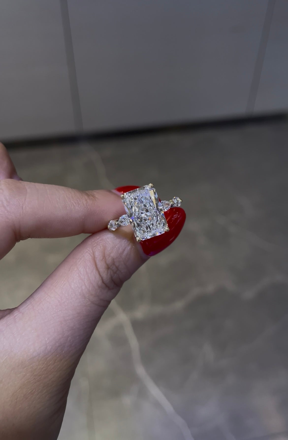 Remaining balance for Klina 14k yellow gold 5ct radiant cut ring