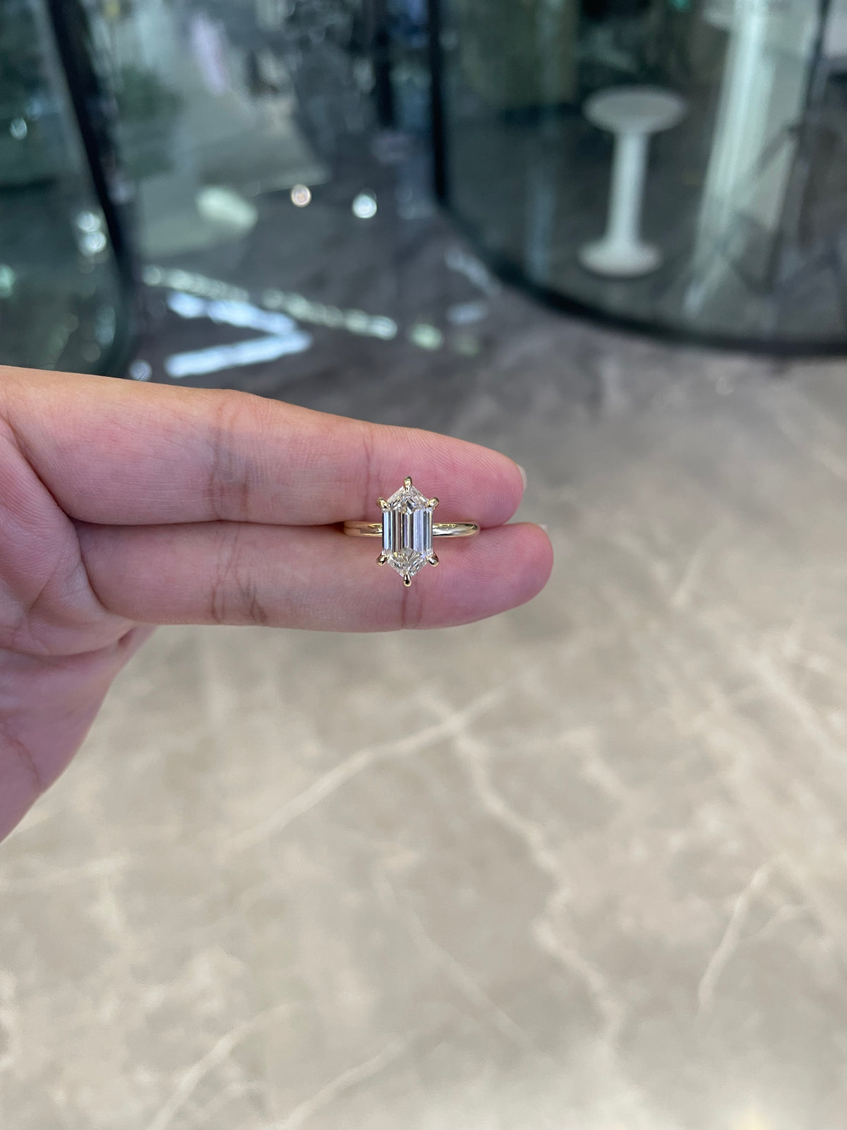 Deposit For Gabbygirl1189 14k yellow gold ring with 2.5ct diamond with two birthday stone