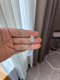 For Risaa0310  14k yellow gold ring with E VS1 diamond And 0.111ct side stone