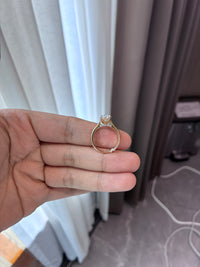 For Risaa0310  14k yellow gold ring with E VS1 diamond And 0.111ct side stone