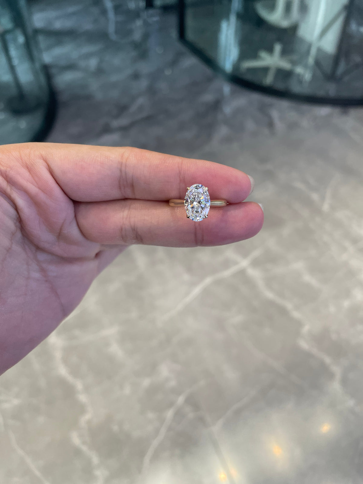 Deposit For briannachacon68 14k yellow gold ring with 3ct radiant cut diamond