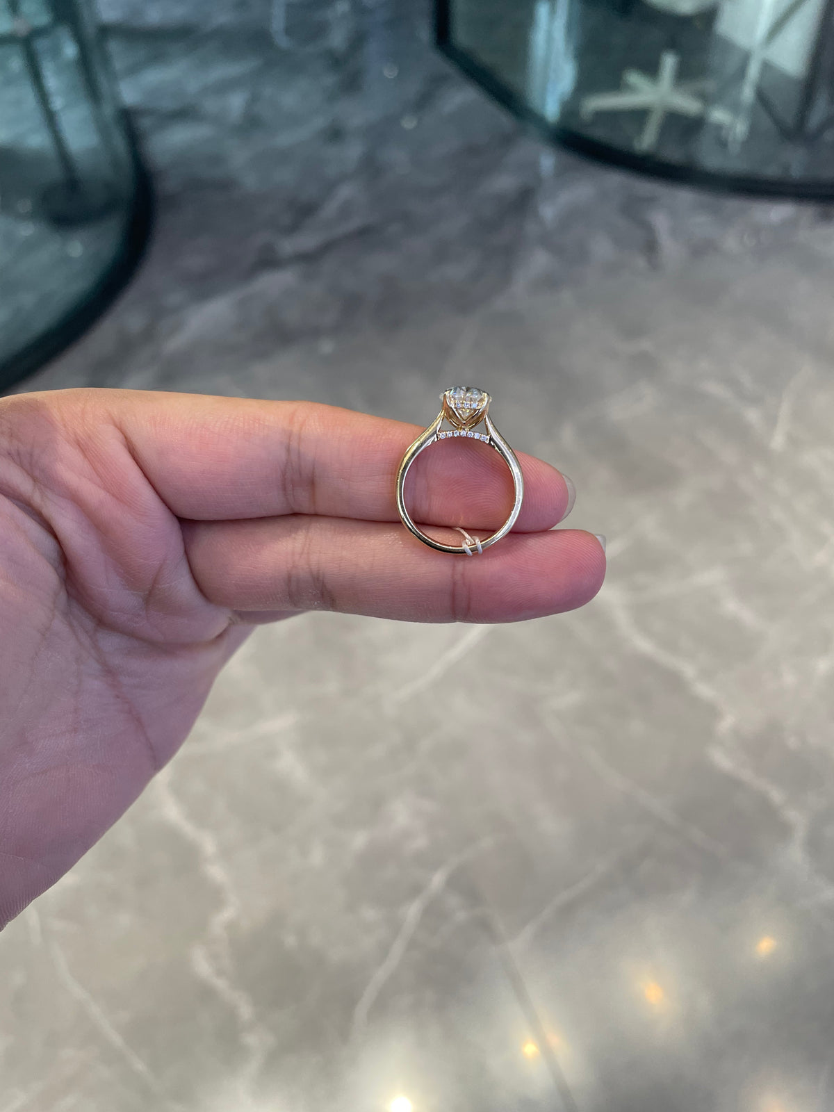 Deposit For briannachacon68 14k yellow gold ring with 3ct radiant cut diamond