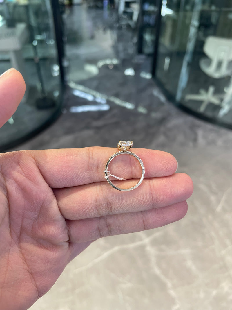 Deposit For Janet Vazquez 14k yellow gold ring with 2ct radiant diamond