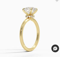 Deposit For Jesse 14k yellow gold empty holder for a 2.57ct marquise (6.5# lotus basket ) and a 3.53ct cushion (7.5# halo one)