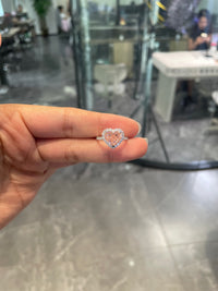 Deposit For Sara Nicole 14k white gold ring with 3ct pink heart shape diamond