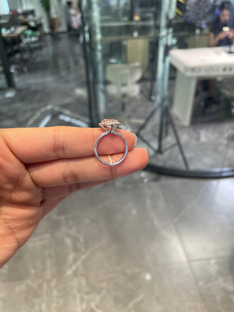 Deposit For Sara Nicole 14k white gold ring with 3ct pink heart shape diamond